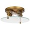 Nuvo Teton 2-Light E26 Flush Mount, E26 60W, Natural Brass, Clear Beveled 60/7710 - alternate 1